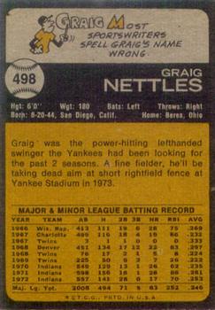 Graig Nettles  baseball card collectible - Main Image 2