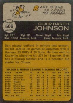 Bart Johnson  baseball card collectible - Main Image 2