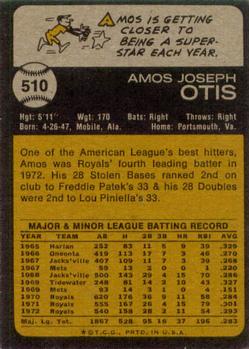 Amos Otis  baseball card collectible - Main Image 2