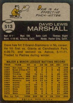 Dave Marshall  baseball card collectible - Main Image 2