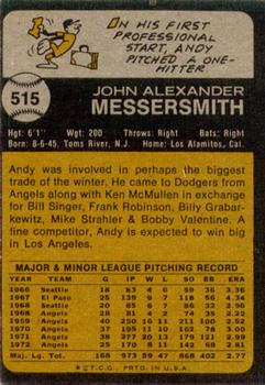 Andy Messersmith  baseball card collectible - Main Image 2