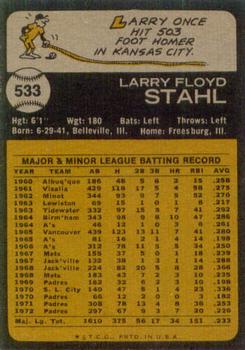 Larry Stahl  baseball card collectible - Main Image 2
