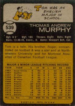 Tom Murphy  baseball card collectible - Main Image 2