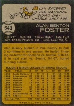 Alan Foster  baseball card collectible - Main Image 2