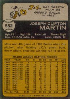 J.C. Martin  baseball card collectible - Main Image 2