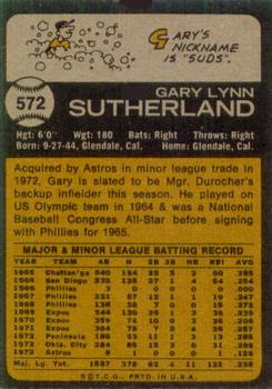 Gary Sutherland  baseball card collectible - Main Image 2