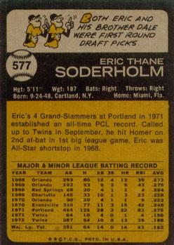Eric Soderholm  baseball card collectible - Main Image 2