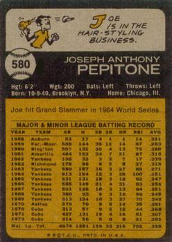 Joe Pepitone  baseball card collectible - Main Image 2