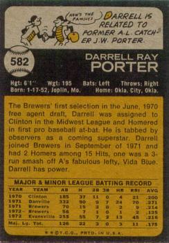 Darrell Porter  baseball card collectible - Main Image 2