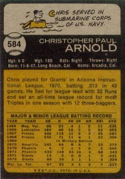 Chris Arnold  baseball card collectible - Main Image 2