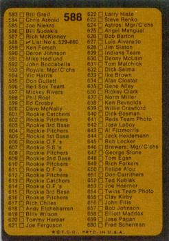 Checklist: 529-660  baseball card collectible - Main Image 2