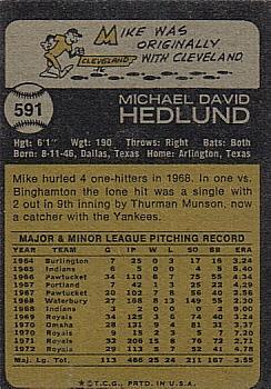 Mike Hedlund  baseball card collectible - Main Image 2