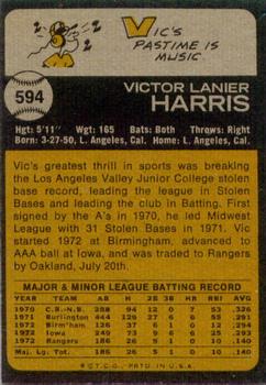 Vic Harris  baseball card collectible - Main Image 2
