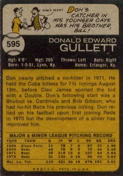 Don Gullett  baseball card collectible - Main Image 2
