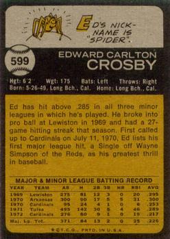 Ed Crosby  baseball card collectible - Main Image 2