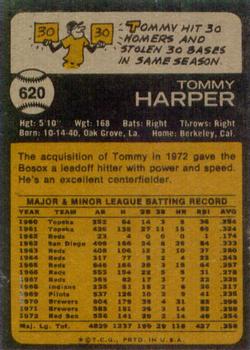 Tommy Harper  baseball card collectible - Main Image 2