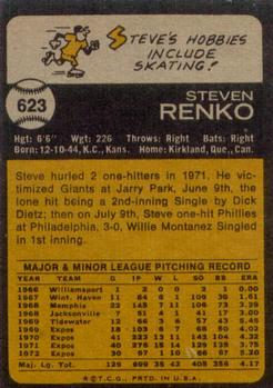 Steve Renko  baseball card collectible - Main Image 2