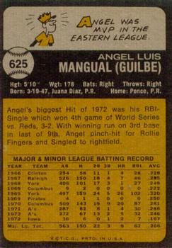 Angel Mangual  baseball card collectible - Main Image 2