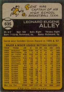 Gene Alley  baseball card collectible - Main Image 2