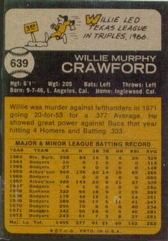 Willie Crawford  baseball card collectible - Main Image 2