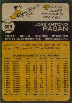 Jose Pagan  baseball card collectible - Main Image 2