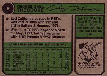 George Theodore  baseball card collectible - Main Image 2