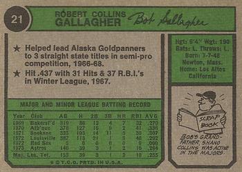 Bob Gallagher  baseball card collectible - Main Image 2