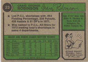 Craig Robinson  baseball card collectible - Main Image 2