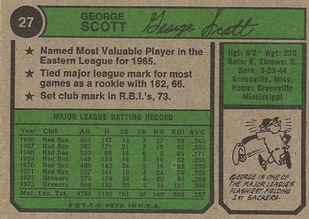 George Scott  baseball card collectible - Main Image 2