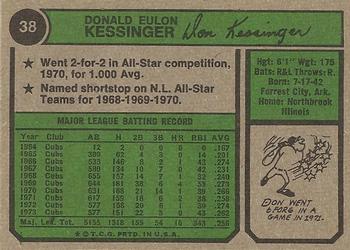 Don Kessinger  baseball card collectible - Main Image 2