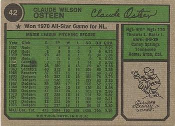 Claude Osteen  baseball card collectible - Main Image 2