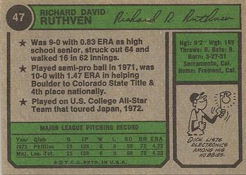 Dick Ruthven  baseball card collectible - Main Image 2