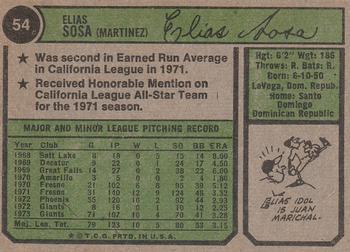 Elias Sosa  baseball card collectible - Main Image 2