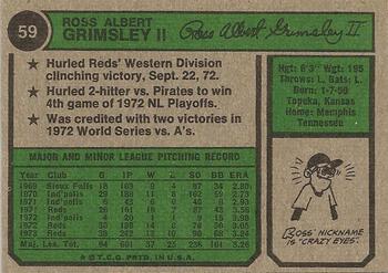 Ross Grimsley  baseball card collectible - Main Image 2