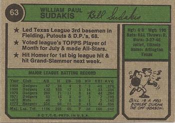 Bill Sudakis  baseball card collectible - Main Image 2