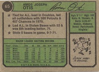 Amos Otis  baseball card collectible - Main Image 2