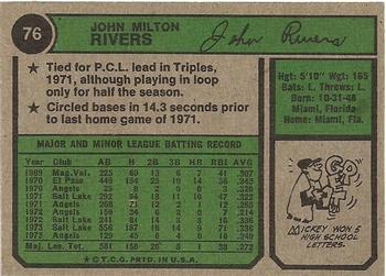 Mickey Rivers  baseball card collectible - Main Image 2