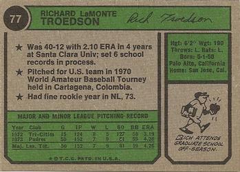 Rich Troedson  baseball card collectible - Main Image 2