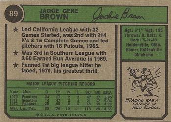 Jackie Brown  baseball card collectible - Main Image 2