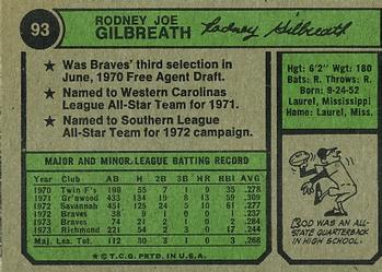 Rod Gilbreath  baseball card collectible - Main Image 2