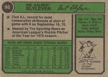 Bert Blyleven  baseball card collectible - Main Image 2