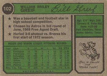 Bill Greif  baseball card collectible - Main Image 2