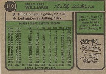 Billy Williams  baseball card collectible - Main Image 2