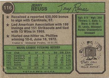 Jerry Reuss  baseball card collectible - Main Image 2