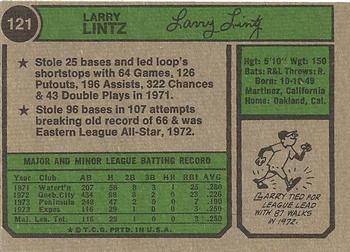 Larry Lintz  baseball card collectible - Main Image 2
