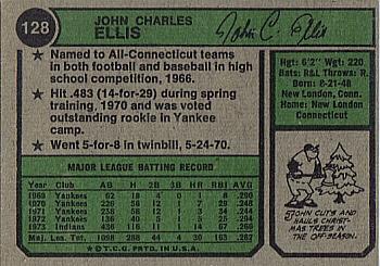 John Ellis  baseball card collectible - Main Image 2