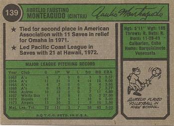 Aurelio Monteagudo  baseball card collectible - Main Image 2