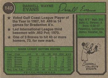 Darrell Evans  baseball card collectible - Main Image 2