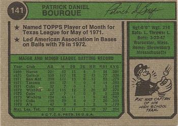 Pat Bourque  baseball card collectible - Main Image 2