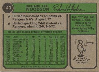 Dick Woodson  baseball card collectible - Main Image 2